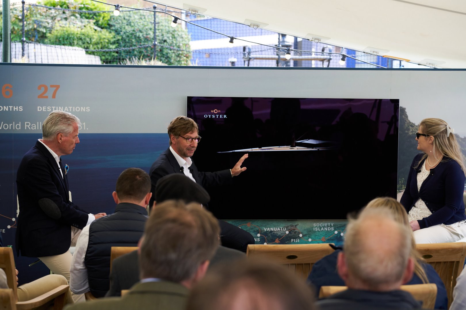 Luxury Oyster sailing yacht underway during offshore cruising