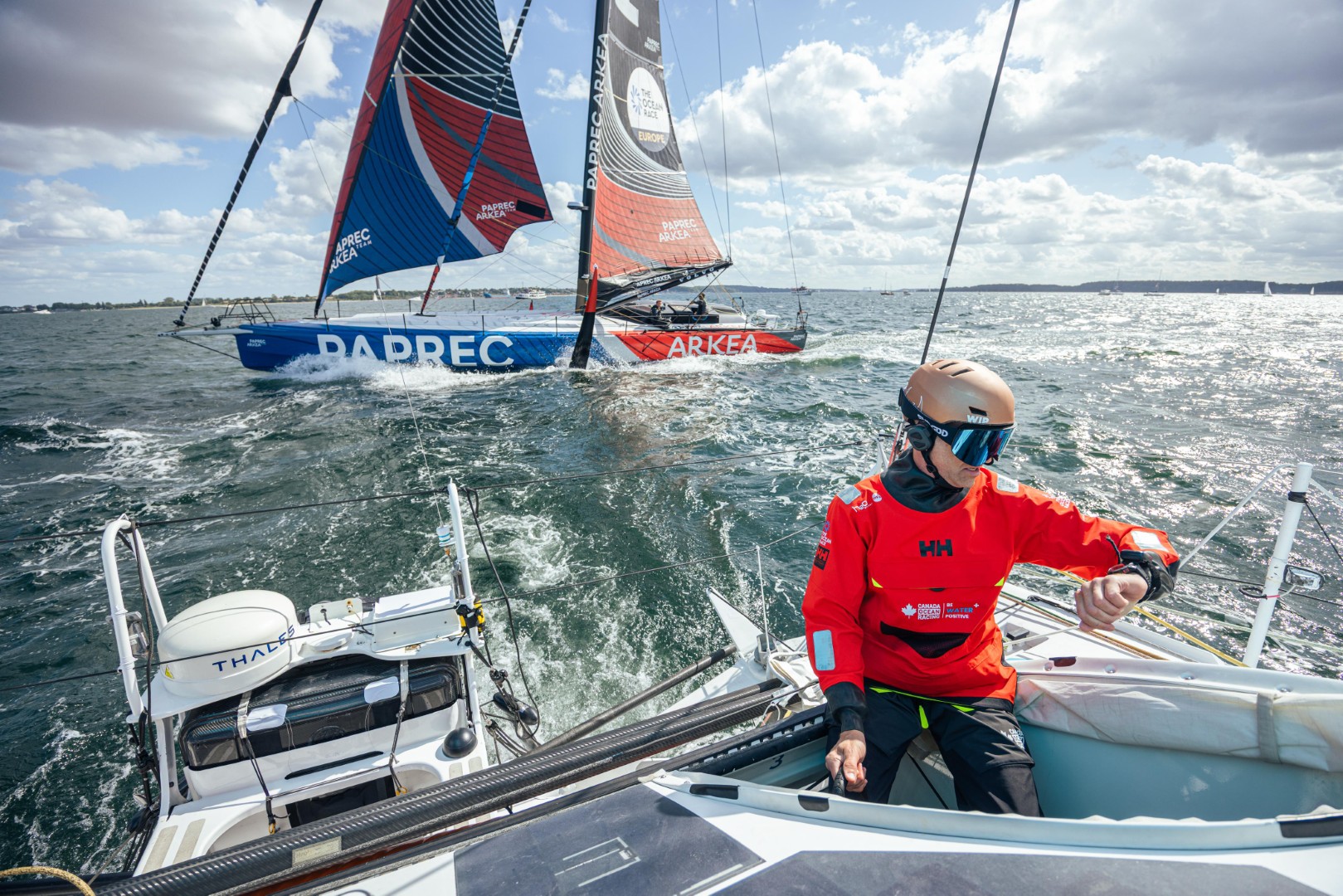 Spectacular collision sends two boats back to Kiel after the spectacular start of the Ocean Race Europe